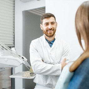 woman visiting dentist for consultation 