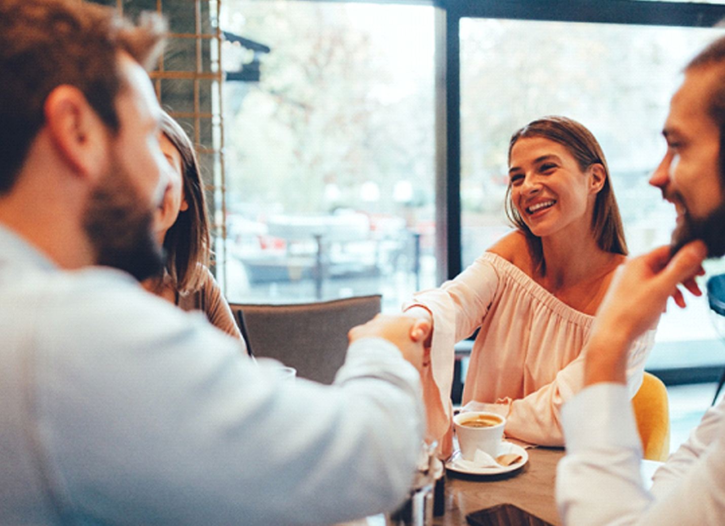 friends having lunch together